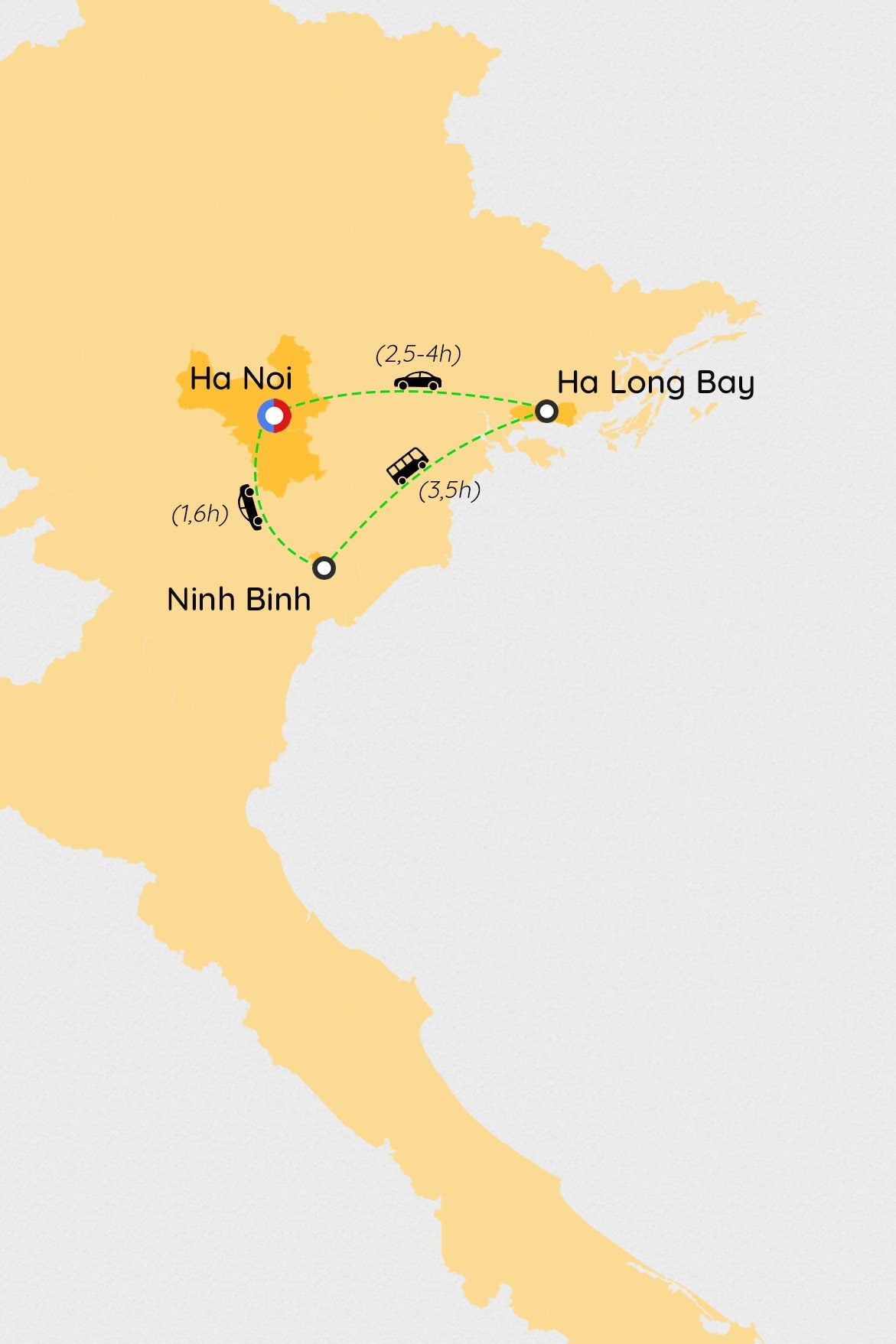 La cartina del Vietnam