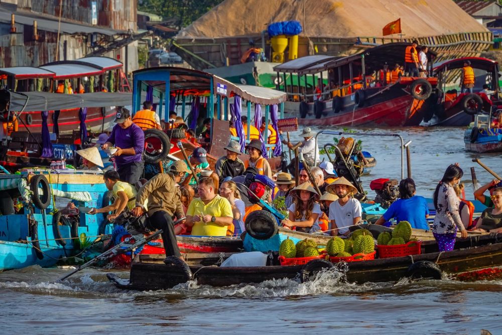 Mercati galleggianti nel Delta del Mekong
